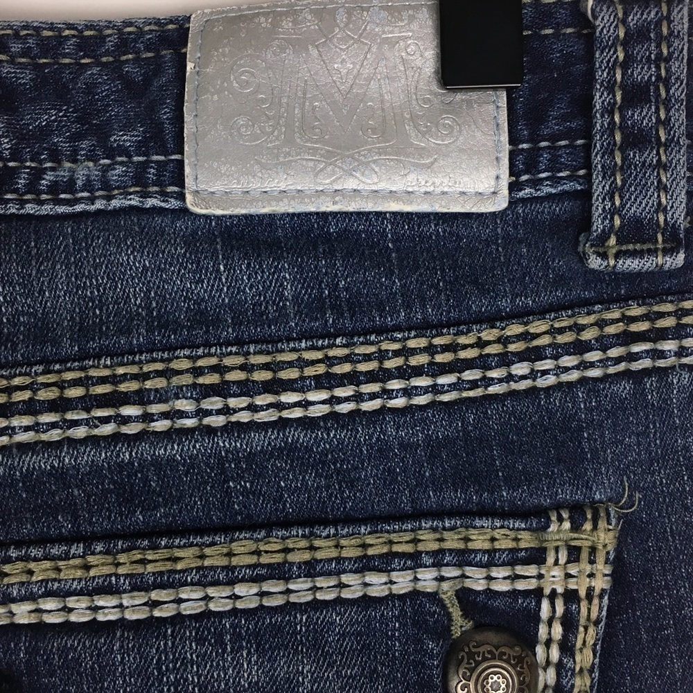 MAURICES Jeans Bootcut Embroidered Flap Pockets Western Juniors Size 1/2 Regular - Picture 6 of 9